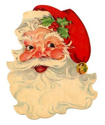 Free vintage clip art. Clipart santa retro
