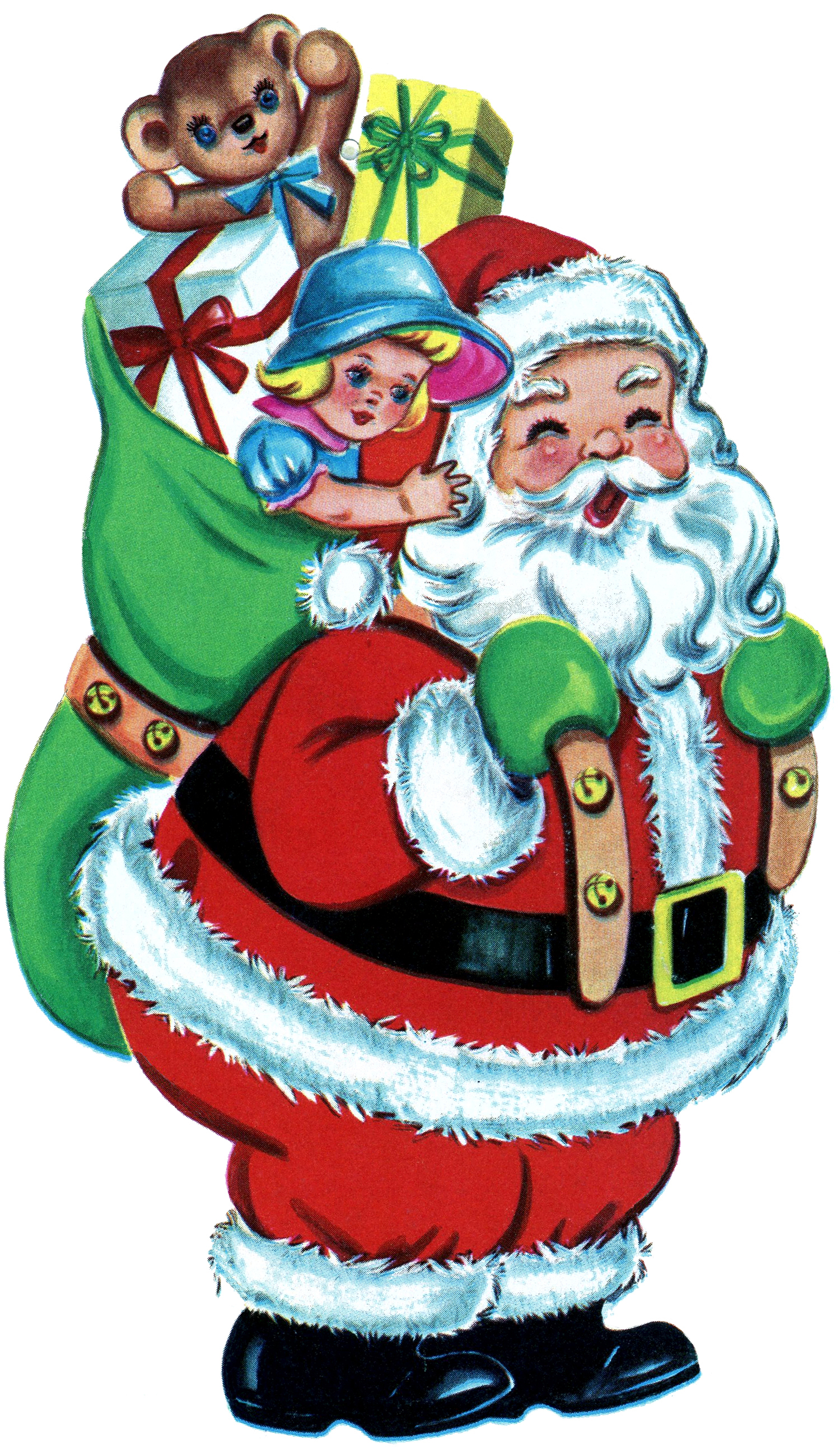 Santa clipart old fashioned.  free vintage clip