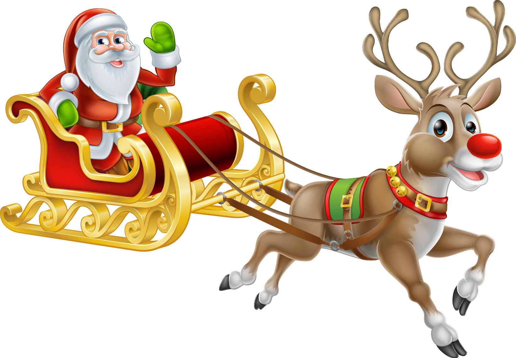 Sleigh Clipart Deer Sleigh Deer Transparent FREE For Download On