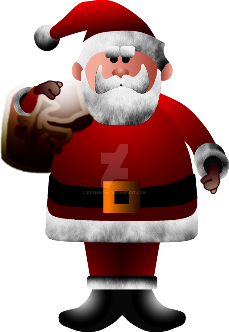 santa clipart rudolph