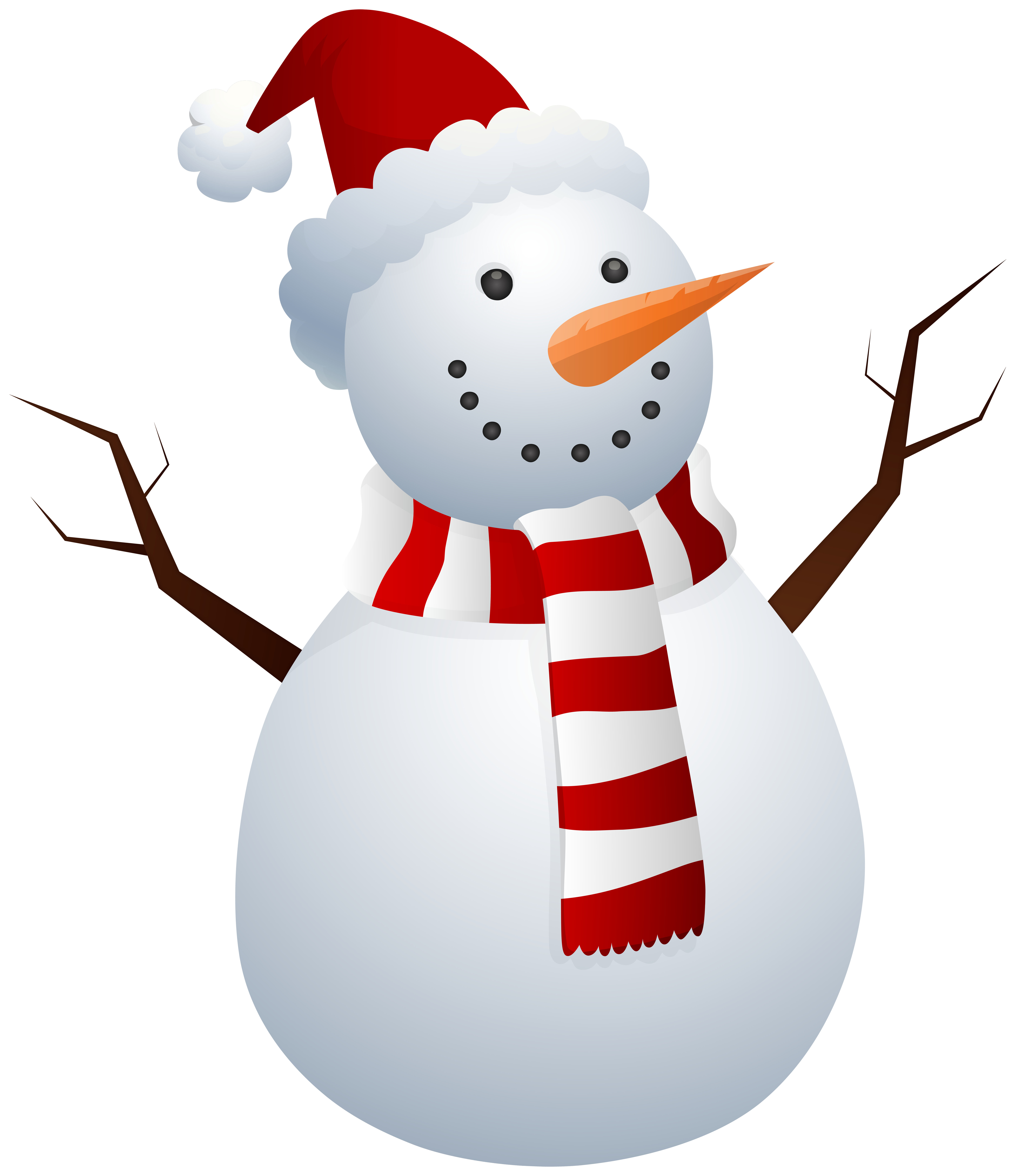 clipart santa snowman