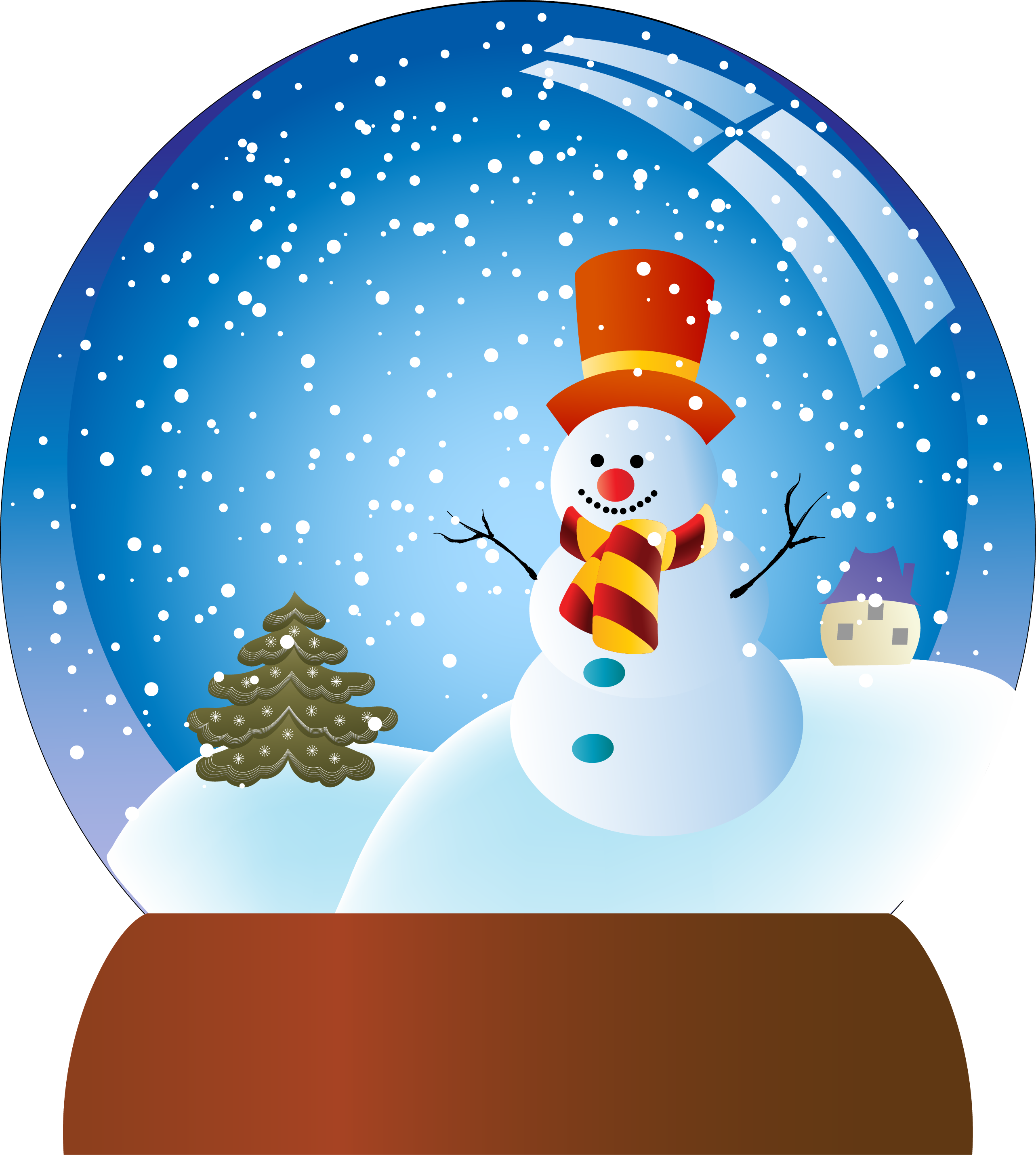 Santa claus christmas tree. Golfing clipart snowman