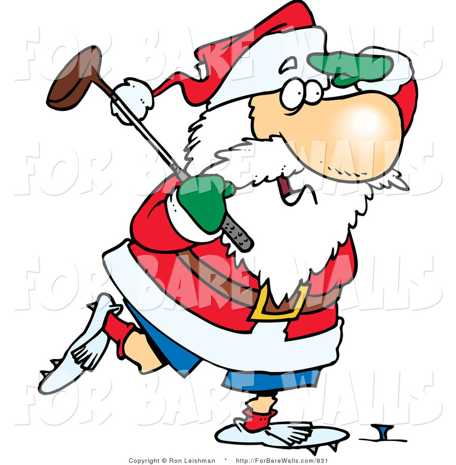 clipart santa sport
