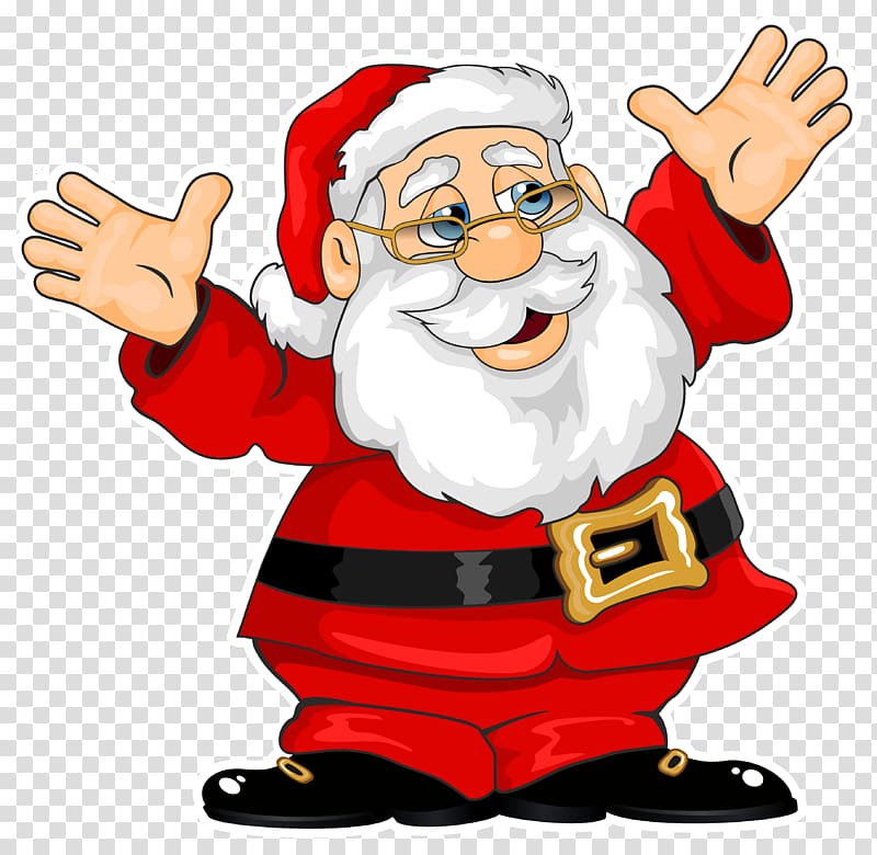 Claus village house christmas. Santa clipart thinking