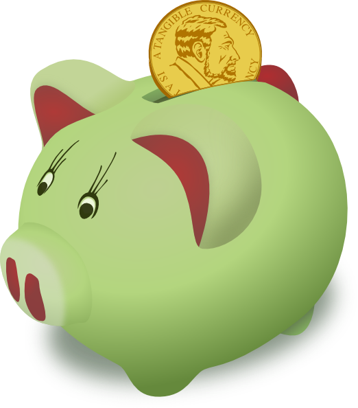 coin clipart piggy bank