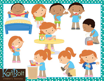 Before and after afternoon. Clipart school morning