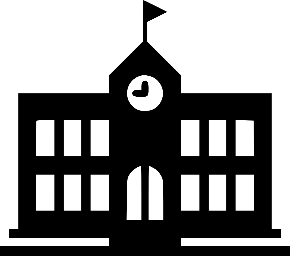 schoolhouse clipart silhouette