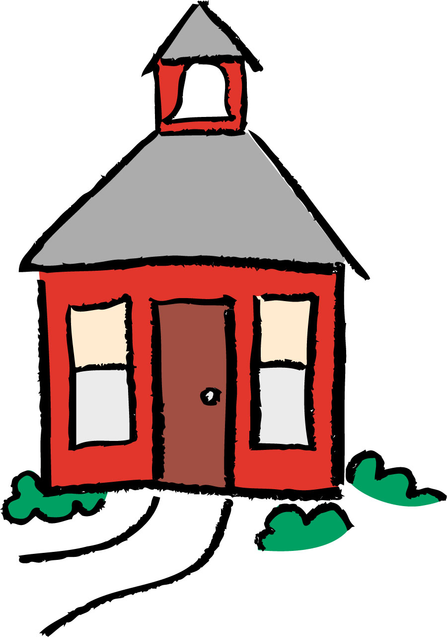 Schoolhouse clipart simple. Free picture of a