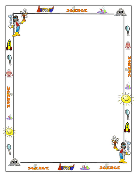 Clipart science borders. Border worksheets teaching resources