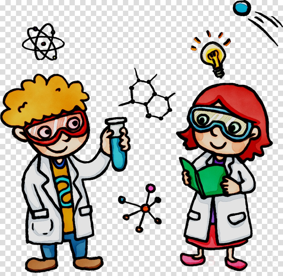 Clipart science cartoon. Kids playing line 