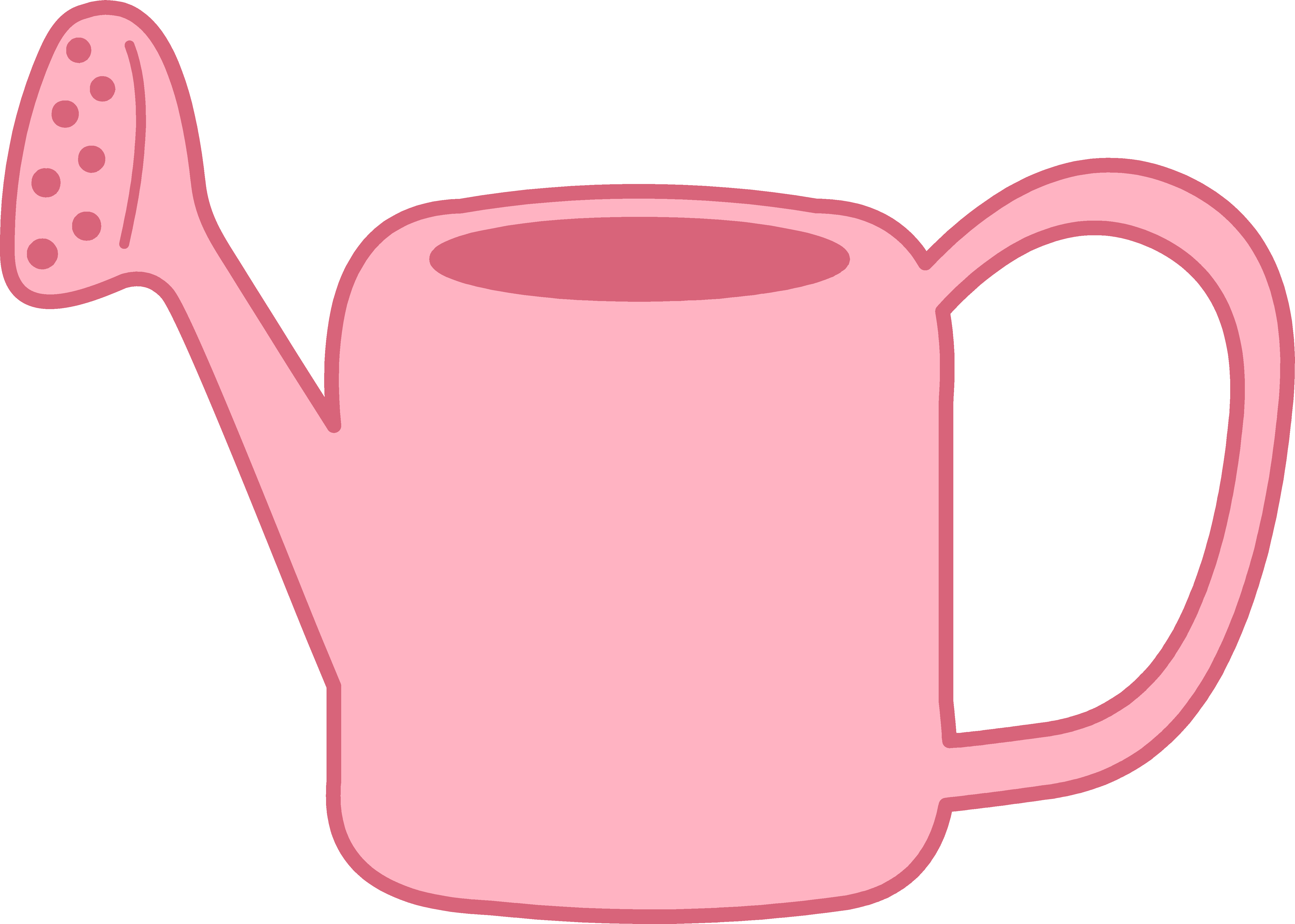 Pink watering can free. Garden clipart clip art