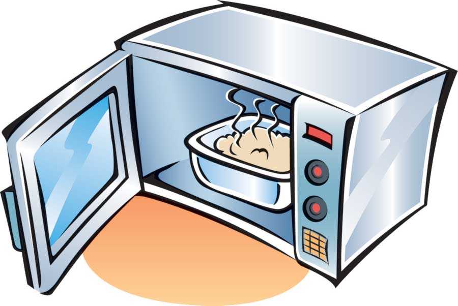 microwave clipart heating