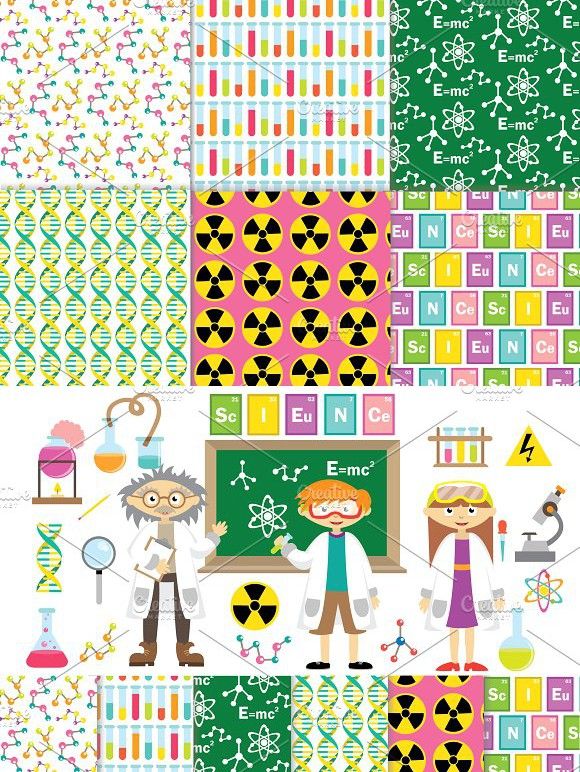 clipart science pattern