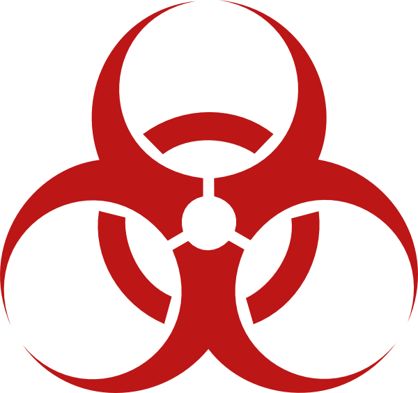 Biohazard clip art at. Clipart science red