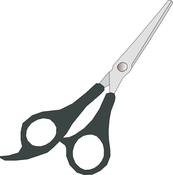 Grey scissor clip art. Haircut clipart scissors