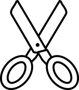shears clipart black and white