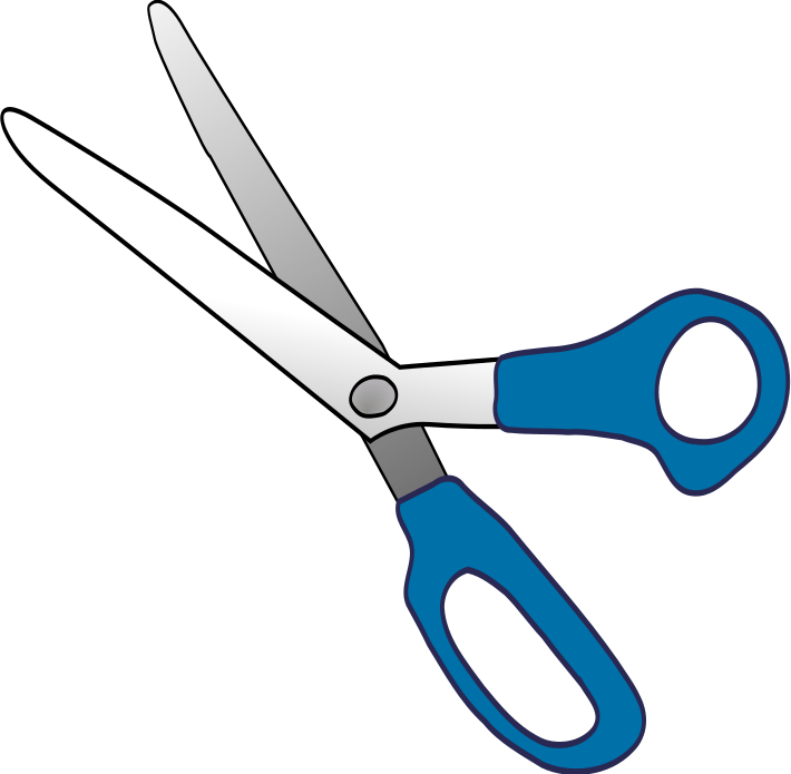 clipart scissors blue