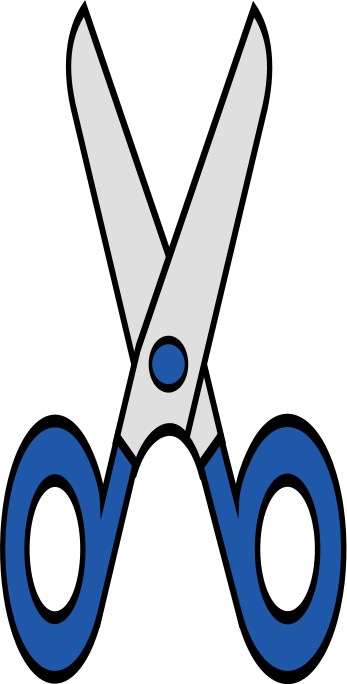 clipart scissors blue
