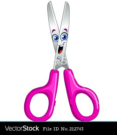 clipart scissors cartoon