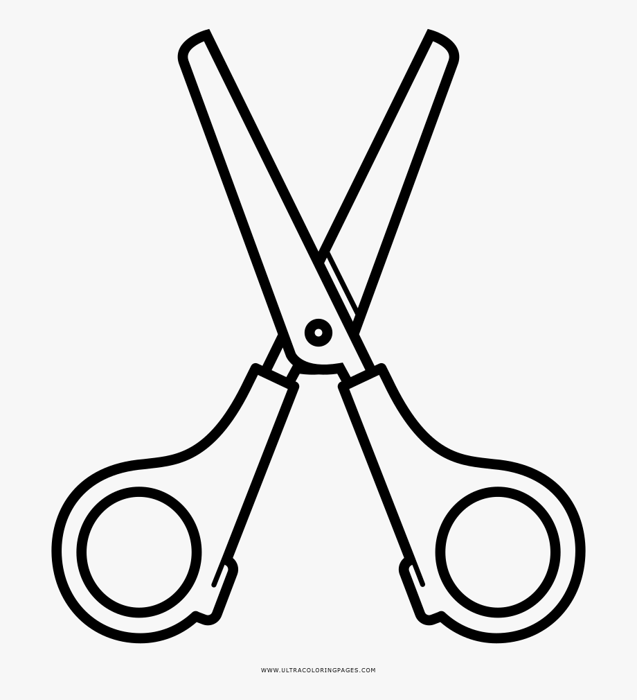 clipart scissors coloring page