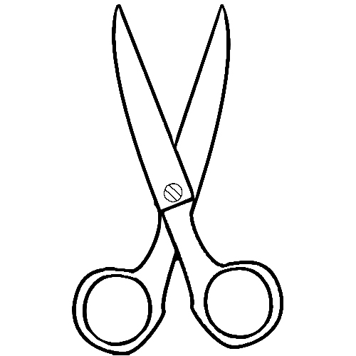 clipart scissors colouring