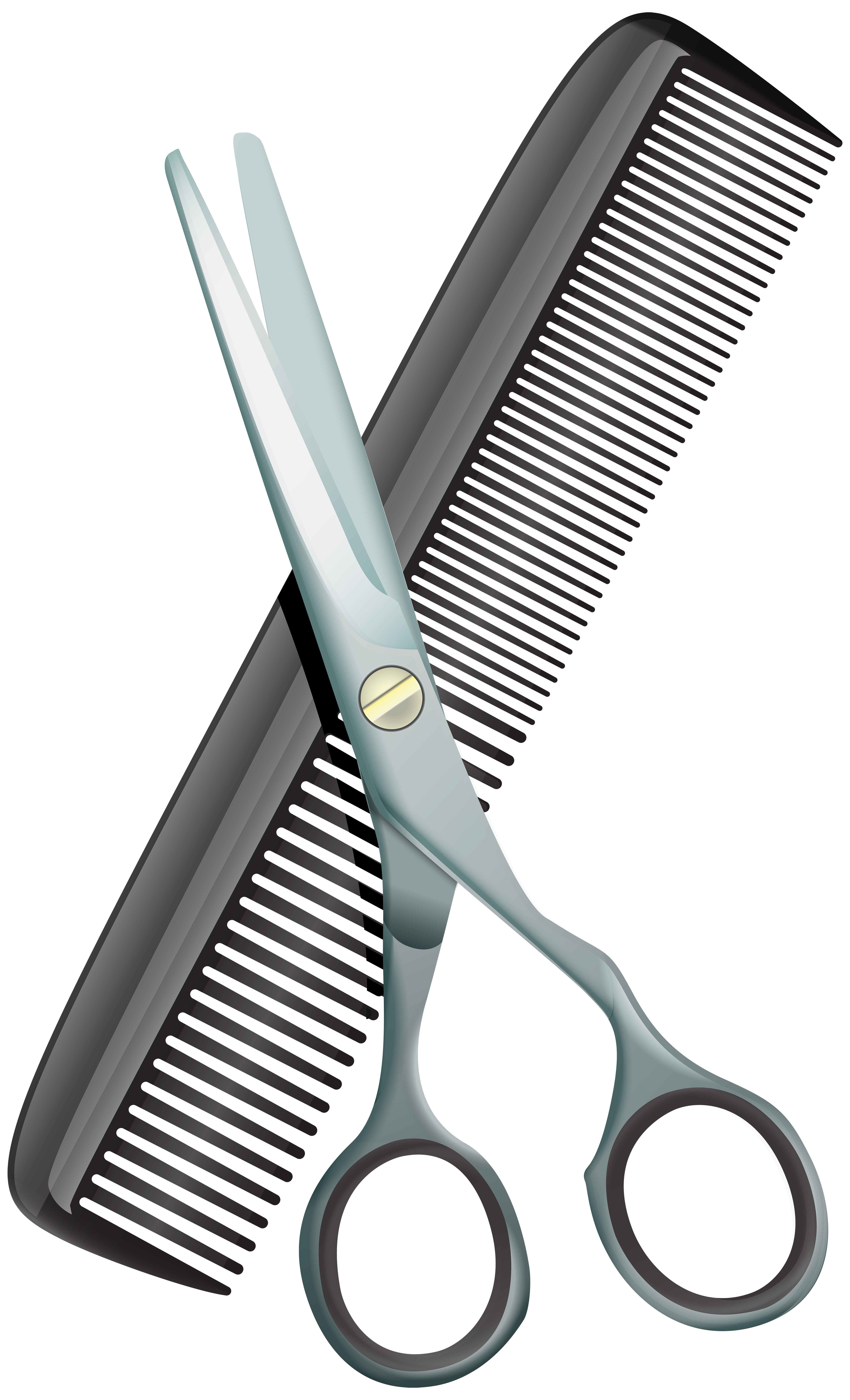 clipart scissors comb