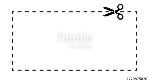 Coupon clipart dotted line. Template dashed with scissors