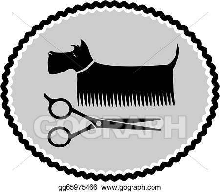 clipart scissors dog
