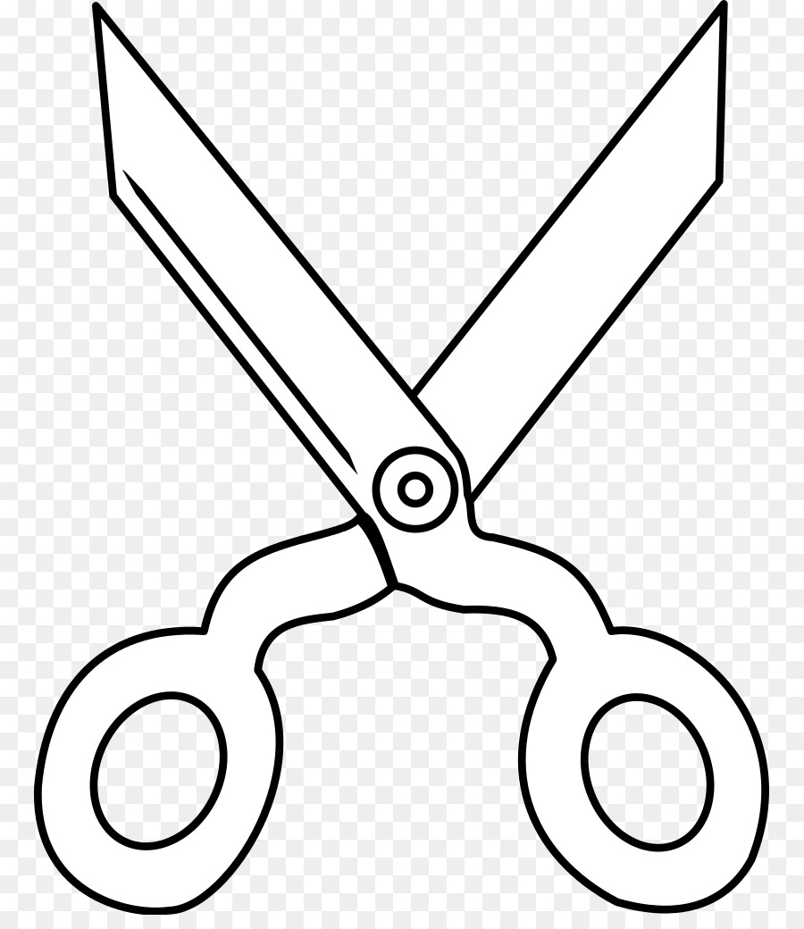 Black line background white. Clipart scissors drawing