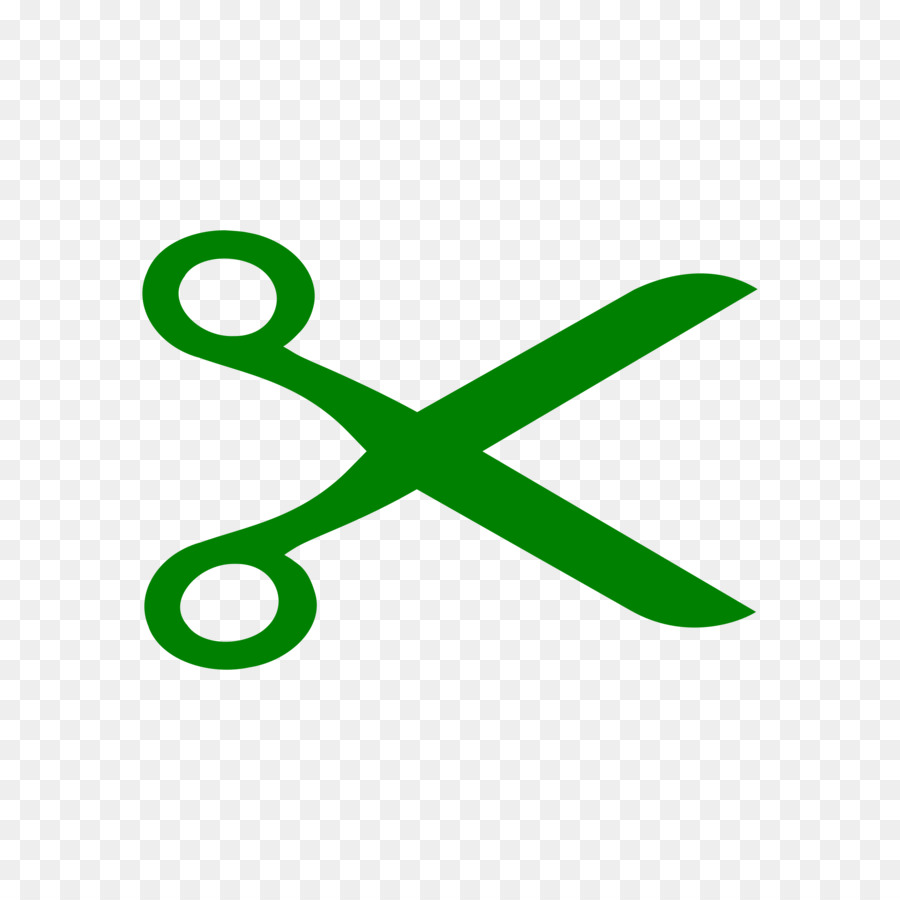 Green background line . Clipart scissors icon