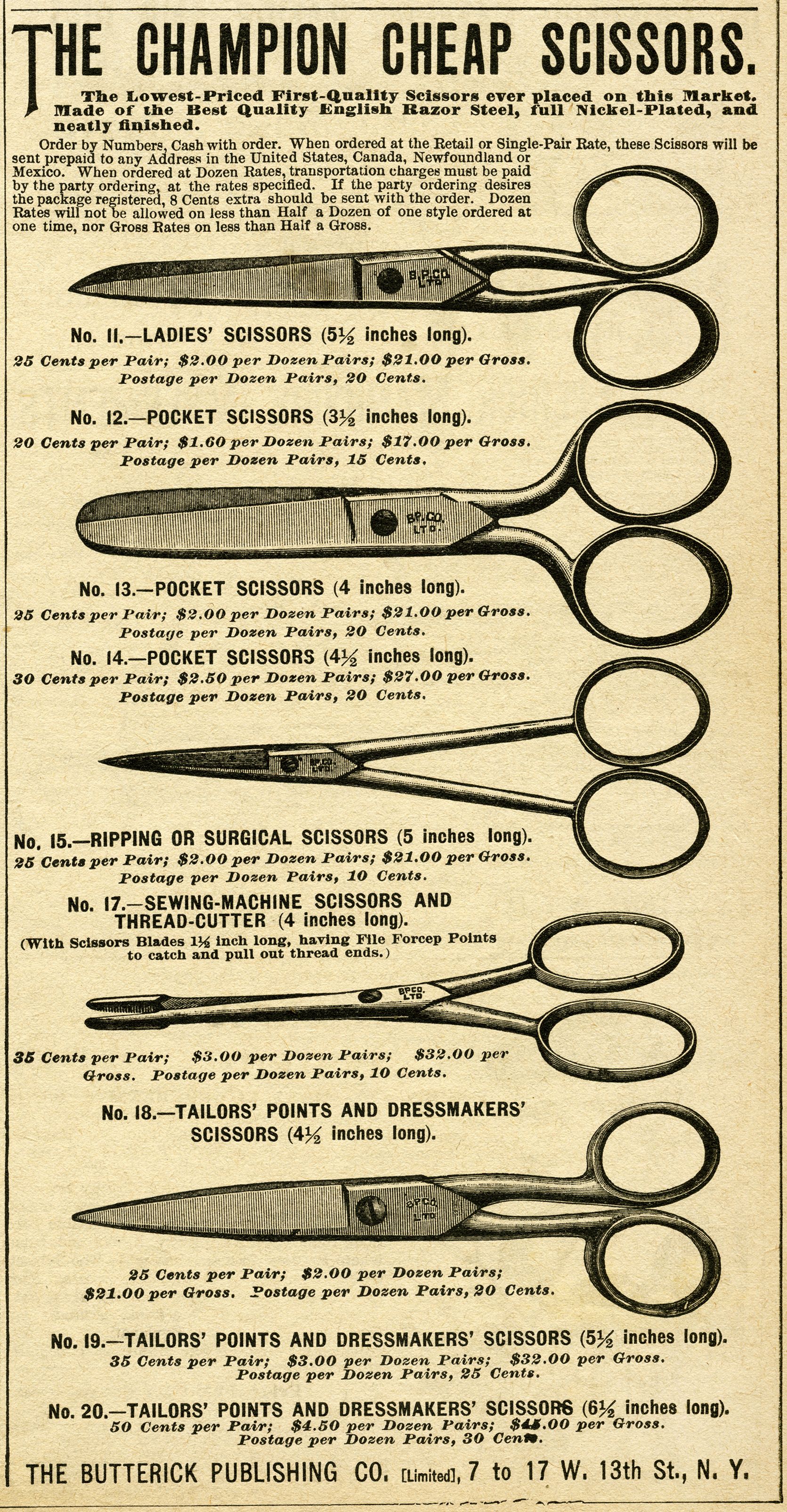 clipart scissors old fashioned