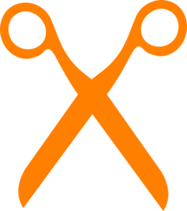 Clipart scissors orange. Clip art at clker