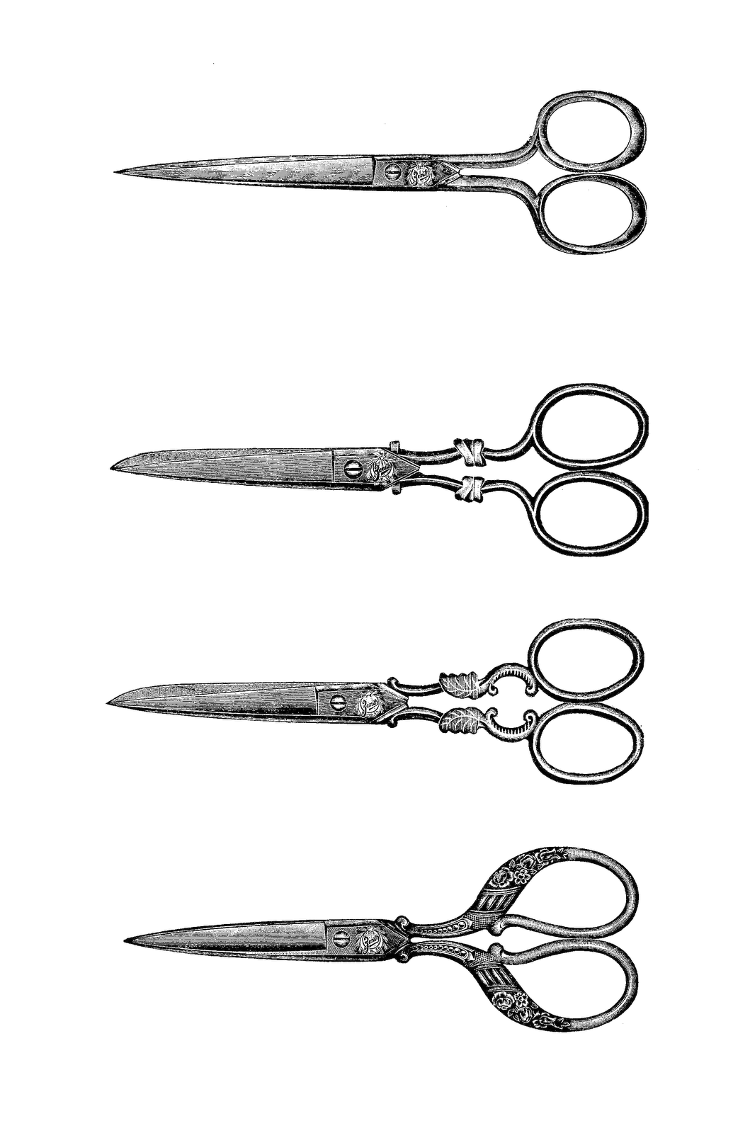 clipart scissors ornate embroidery