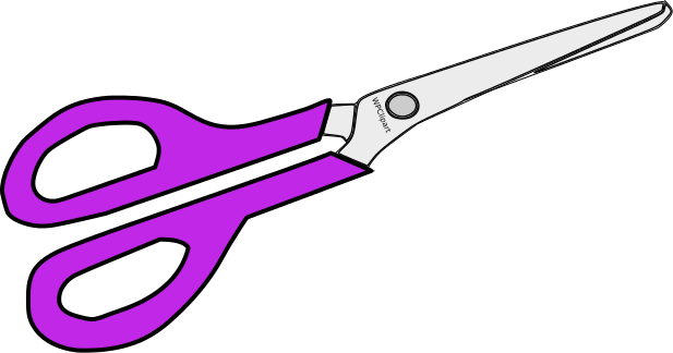 clipart scissors purple