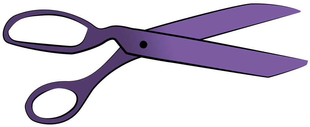 clipart scissors purple
