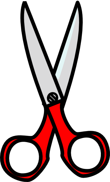 clipart scissors red