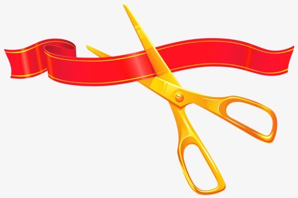 clipart scissors ribbon