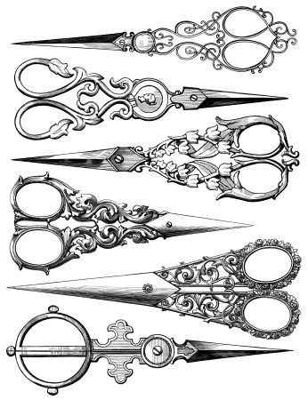 clipart scissors steampunk