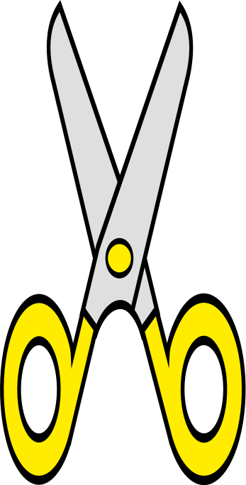 clipart scissors yellow