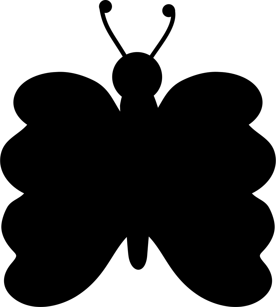 Symmetrical shape from top. Clipart shapes butterfly