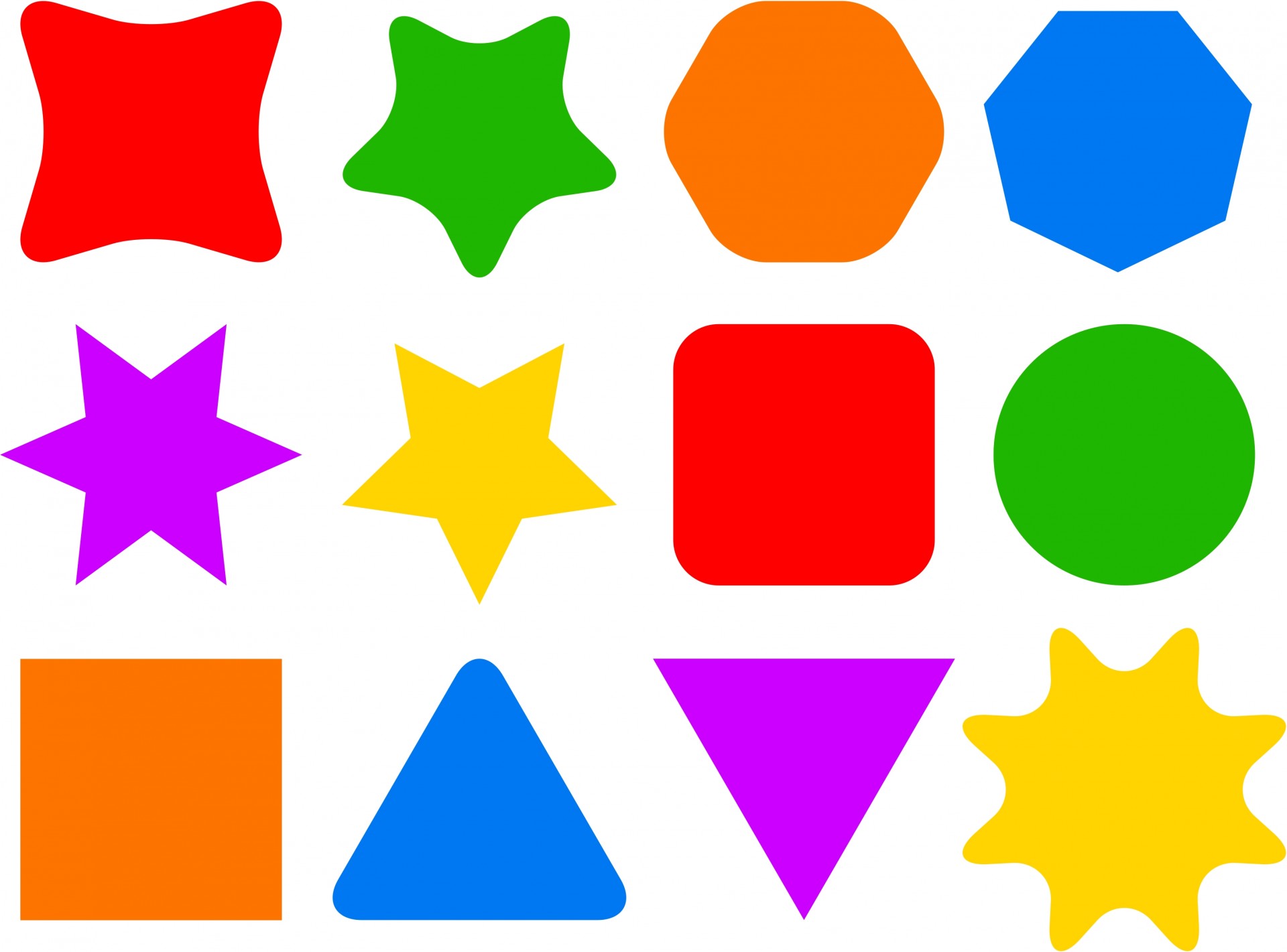 clipart shapes colorful