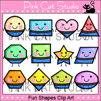 Shapes clipart fun. Clip art set panda