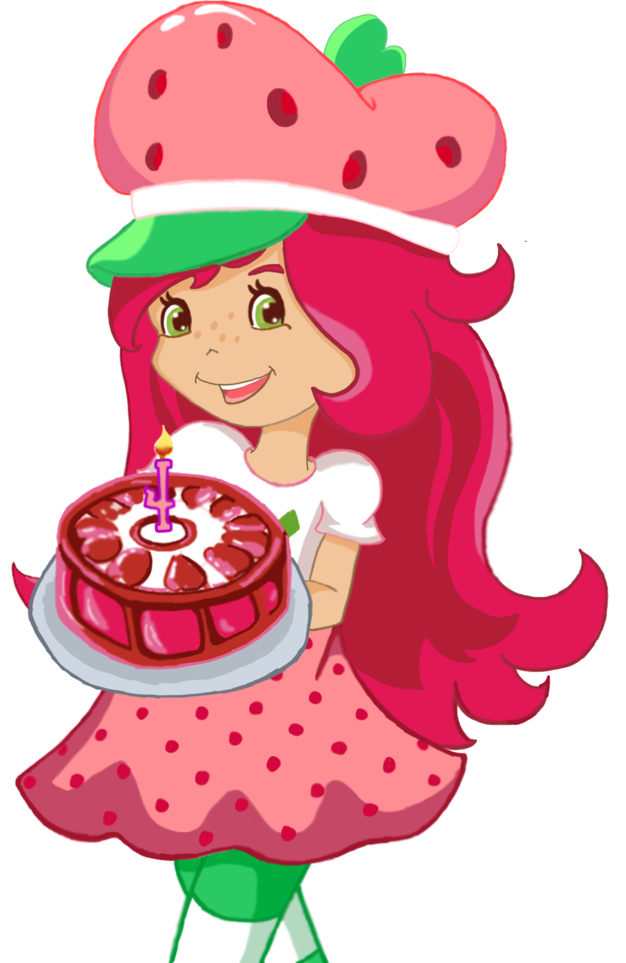 Cute strawberry good pink. Strawberries clipart four