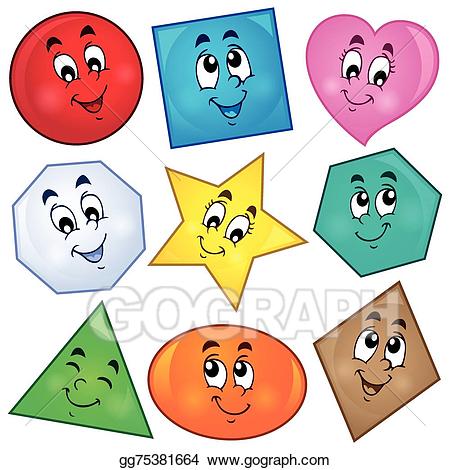 Vector art various image. Clipart shapes theme