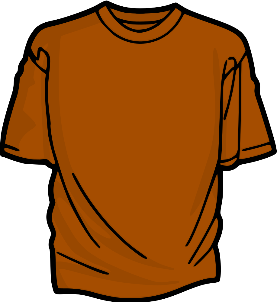 Shirt clipart tshirtclip. Onlinelabels clip art orange