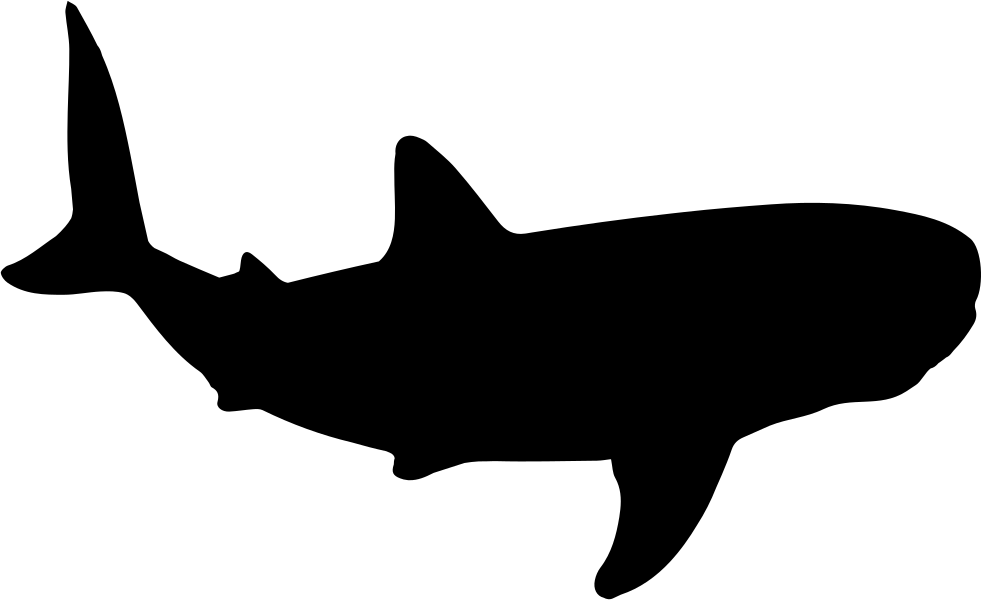 silhouette clipart shark