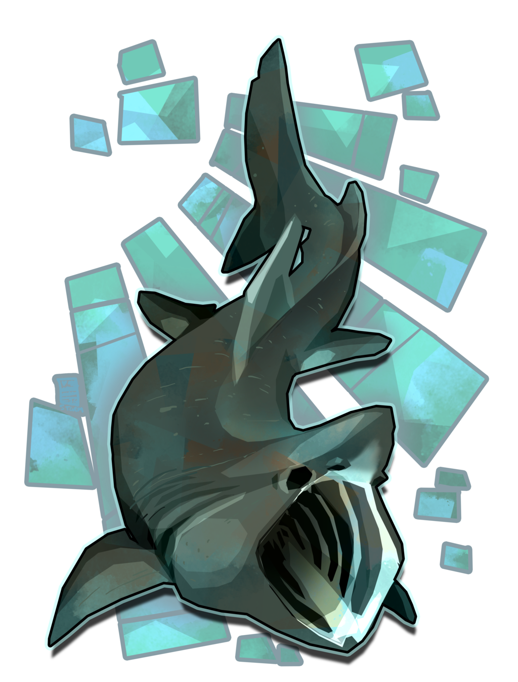 clipart shark basking shark