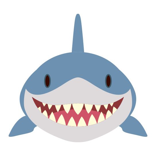 clipart shark face