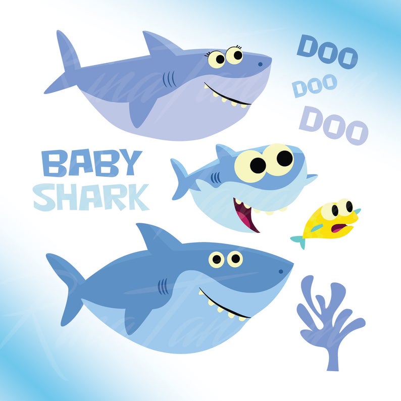 Free Free 110 Baby Shark Outline Svg SVG PNG EPS DXF File