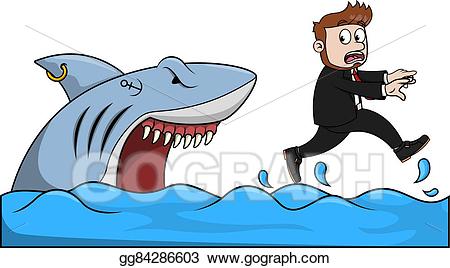 Eps vector attack business. Clipart shark man